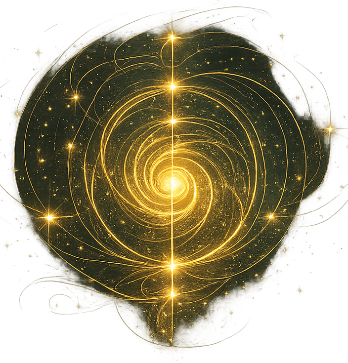 goldene_spiralgalaxie_mit_lichtsternen Klangwelten